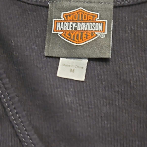Harley Davidson Black Tank Top with Screaming Eagle Embellished Logo - Picture 6 of 8